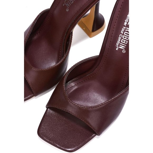 Women Cape Robbin Square Open Toe Shoes Heels Lithe Sexy Shoes - Picture 3 of 4